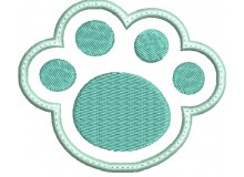 Stickdatei Pfote Appli